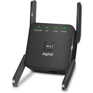 (Repeater only - no wire) Aigital WiFi Range Extender 5GHz and 2.4GHz 1200Mbps WiFi Repeater Wireless Signal Booster 360
