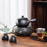 側把煮茶壺煮茶爐家用復古電陶爐白茶黑茶普洱炒茶米茶煮茶器套裝