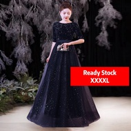 Big Size Evening Dress Sequins Fashion Premium Long Length Evening Gown Host Dress Student Evening G