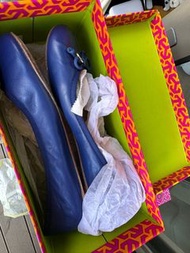 (Size 9)Tory Burch 藍色平底鞋 Persian Blue Flats
