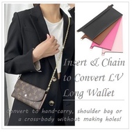 LV Emilie Wallet 🔁 Convert to hand-carry, shoulder bag or a cross-body with Insert with D-rings & Ch