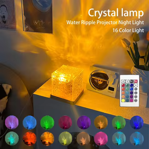 Water Ripples Lights Lamp Ocean Water Projector Light Luminorthe lumena Lights Bedroom Decor 16 Colo