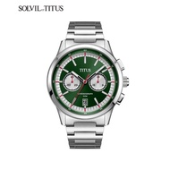 Solvil et Titus W06-03236-012 Men's Quartz Analogue Watch in Green Dial and Stainless Steel Strap