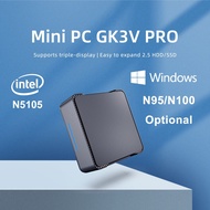 GK3V PRO Mini PC N5105 DDR4 8GB SSD 128GB Windows 11 PRO Triple Display Bluetooth WiFi GK3 N95/N100 Desktop Computer J4125 12GB