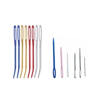 1 Set 6pcs Plastic Yarn Yarn Needle Lightweight and 8pcs Big Eye Aluminum Sweater Needle Knitting Cu