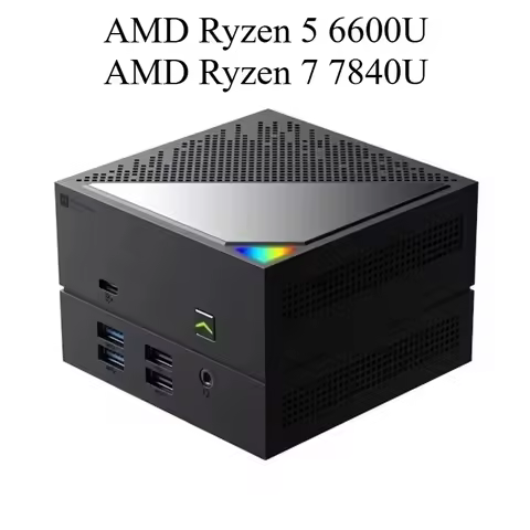 SZBOX AMD Ryzen 5 6600U MINI PC Ryzen 7 7840U Desk Gaming Computer WIFI6 BT5.2 Wins11PRO LPDDR5 16GB