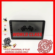 UNIVERSAL 9" CAR ANDROID FLAT IPS PLAYER 2.5D WITH ( F.O.C ANDROID PLAYER CASING)