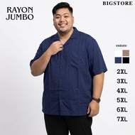 KEMEJA Men's Oversized Short Sleeve Shirt | Premium Rayon Shirt for Adult Men 2XL - 7XL