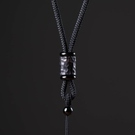 【拾光优品文具kongshi342.my】 乌木手工编织项链绳子玉佩吊坠挂绳男女挂脖和田玉挂件绳玉器挂坠Ebony handmade woven necklace, rope, jade pendan