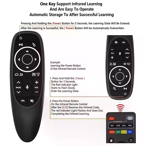 GAMINJA G10S Air Mouse Voice Remote Control 2.4G Wireless Gyroscope IR Learning For H96 MAX X88 PRO 
