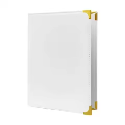 A4 210x297mm PU Leather 8.5 X 11 Inch Menu Covers 6 Page 12 Views Menu Sleeves Restaurant Drink Wine
