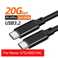 LKYL Full function 20Gbps 100W Type C fast charging Cable USB3.2 gen2 *2 USB C 20G Data Transfer Cor