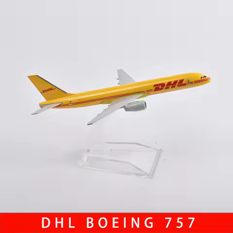 JASON TUTU 16cm Boeing 757 DHL cargo aircraft Airplane Model Airplane Diecast Metal 1/400 Scale Plan