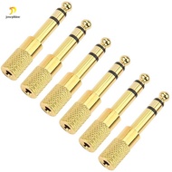 Quarter Inch Adapter, 6.35mm (1/4 Inch) Male to 3.5mm (1/8 Inch) Female Headphone Jack Plug, Gold 6 