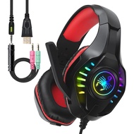 SVYHUOK Pro Gaming Headset untuk PC, PS4, Xbox One, Fon Kepala Over-Ear dengan Bunyi Surround, Mikro