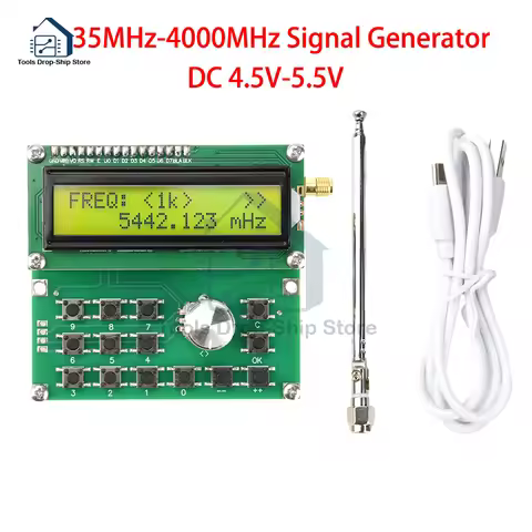 ADF4351 Signal Source Variable-Frequency Oscillator Signal Generator 35MHz to 4000MHz Digital LCD Di