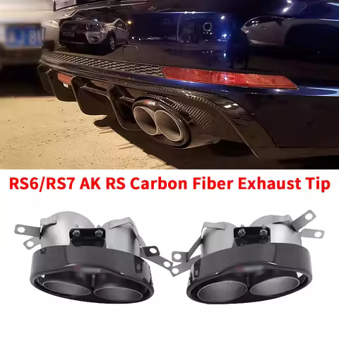 2 teile/los Kohle faser Auspuffs pitze für Audi A3 A4 A5 A6 A7 RS3 RS4 RS5 RS6 RS7 Schall dämpfer Sp