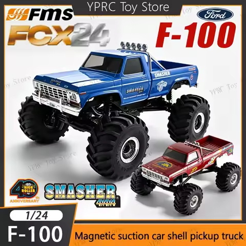 FMS FCX24 Ford F100 1/24 RC Car with Magnetic Suction Car Shell Simulation Pickup Truck Off Road Cli