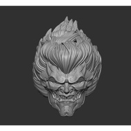 Samurai Red Hood-Head for Action Figures 3D print model 3D