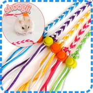 SHOOGEL Pet Hamster Leash, 1.4m Adjustable Pet Cage Leash,  Nylon Walking Leash Rat Mouse Hamster