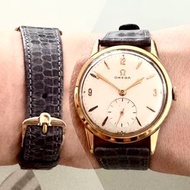 罕有古董珍藏歐米加 Cal 510 型號男仕腕錶 (50年代生産) Real Antique Swiss Omega watch 機械手上鏈腕錶：超靚原裝錶盤，原裝20 microns 包金Gold 