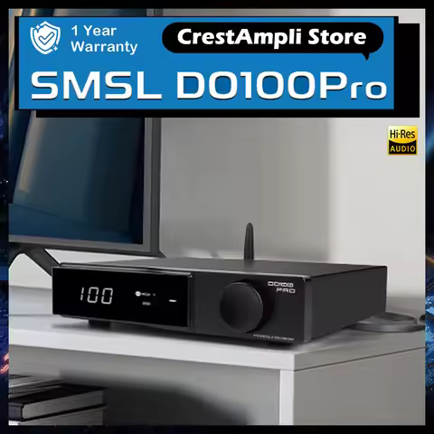 SMSL DO100Pro Hi-Res DAC Dual ES9039Q2M Decoder Bluetooth5.1 MQA DAC 24bit/96kHz DSD512 OPA1612 HDMI