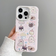 Case Samsung A24 A02s A11 A32 A05 A55 A05s A23 A03 A04s A03 A34 Puppy Bear Feather Yarn IMD CYK2836A