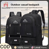 Ready Stock 56-75L Hiking Backpack Large Capacity Backpack Travel Outdoor Bag Waterproof Mountain Ba