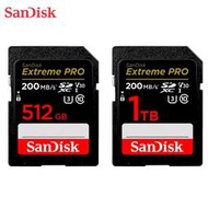 SanDisk Extreme Pro SDXC 512G 1TB 高速 相機 記憶卡 200MB (SD-SDXXD)