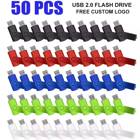 50Pcs USB Flash Drives 4G 8GB Pen Drive 16GB 32GB Flash Disk 64GB 128GB USB Memory Stick 256MB 512MB