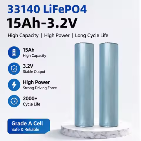 33140 15Ah-3.2V Lithium Iron Phosphate Battery Single Unit Energy Storage Power Solar Electric Batte