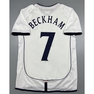 S-XXL    2002 E-ngl-an-d Home Retro Football Shirt - David Beckham No. 7 Classic Jersey (2002-03 Sea