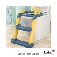 Crown Toilet Ladder Training Seat with Adjustable Toilet Ladder For Kids Children Toddler Nursery To
