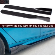 For BMW M3 F80 G80 M4 F82 F83 G82 G83 Carbon Fiber Side Skirts Splitters Cupwings Winglets Canards A