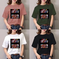 tshirt for woman ventilate Solona fabric Global Hearts T-Shirt Print 6aaaa