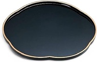J-kitchens O-bon 8-inch Plum Shaped Tray (Bon Tray, Bon), Black, Tenjin, 9.1 inches (23 cm), Lacquer