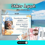 Baby Aqiqah Sticker, Modern Design for Aqiqah / Birth / Tedak Siten / Selapan Tasyakuran Sticker. Et