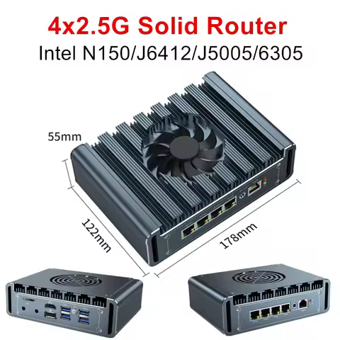 Topton Solid Firewall Machine Intel I7 13620H I3 1215U 8505 N5105 4x2.5G LAN I226-V DDR4 NVMe Proxmo