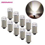【ISHOWMAL HOT】Pack of 10 Ba9s LED Light Bulb Lamp Bulb 12V Instrument Lighting White Red