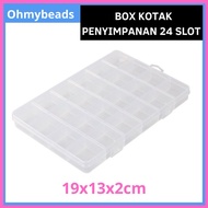24-SLOT GRID Jewelry Storage Box Multipurpose Box