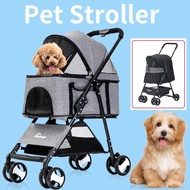 Pet Trolley Dog and Cat Stroller Foldable 3in1 four-season Universal Tricycle Cage Fit 20KG Carrier