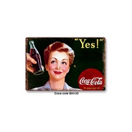 Coca Cola Girl Decorative Paintings Tin Paintings Advertising Posters Bar Background Murals Home Fra