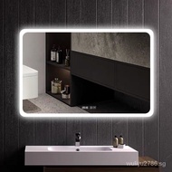 （Ready stock）Toilet Punch-Free Mirror Washstand Wall-Mounted Anti-Fog Smart Toilet Bluetooth Cosmetic Mirror Bathroom Mirror