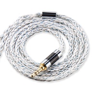 KBEAR ST9 over-ear replacement IEM cable, 4N OFC silver-plated wire, 784-strand core, 3.5mm plug, QD