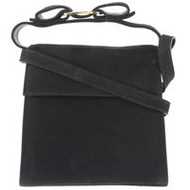 Pre-owned Salvatore Ferragamo Ferragamo Vara 2-way shoulder bag in black suede with snap closure for
