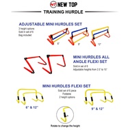 NEW TOP ADJUSTABLE MINI HURDLES SET ANGLE FLEXI SET [Ready Stock] Sport Outdoor Track & Field
