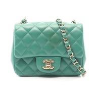 【二手】香奈兒 (Chanel) 迷你絎縫綠色羊皮單肩包，鏈條肩帶，女款