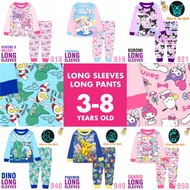NEW [SG Seller]Super Cute Cuddle Me 3-8yrs Pyjamas! KittyMelody/Kuromi/Sanrio/Cinnamoroll/PomPom/Melody/Pokemon/Dino