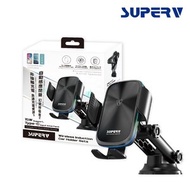 SUPERV - 15W 自動感應無線車充支架 /車載無線充電支架/無線車充 黑色