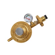 Home Stove Burner Water Heater With Pressure Gauge Propane Grill Flow Indicator Gas Regulator